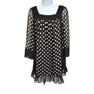 🖤Long Sleeve Polka Dot Shift Dress